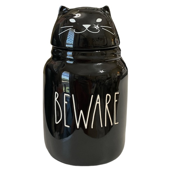 NEW Rae Dunn Baby BEWARE Canister 🐈‍⬛ - Picture 1 of 6